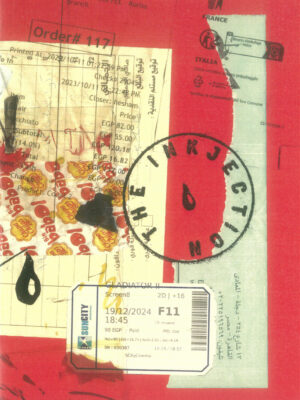 Collage Scan On Red A5 Sketchbook