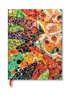 Gaudi's Sun Ultra Lined Hardback Journal (Gaudi's Mosaics)(Wrap Closure)