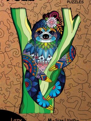 Lazy Sloth, M-size, 200pcs figured wooden puzzle