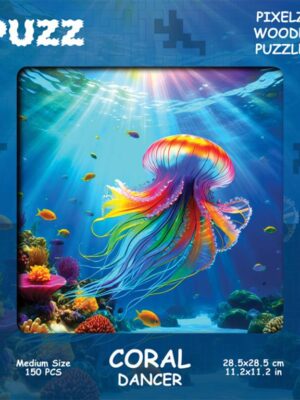 Coral Dancer, M-size, 150pcs Pixelzz wooden puzzle