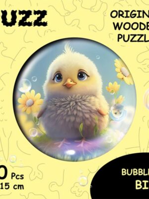 Bubblezz Bird, S-size, 20pcs Circular wooden puzzle