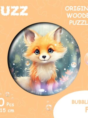 Bubblezz Fox, S-size, 20pcs Circular wooden puzzle