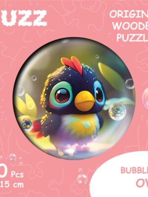 Bubblezz Owl, S-size, 20pcs Circular wooden puzzle