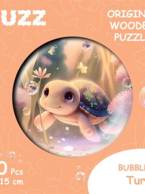 Bubblezz Turtle, S-size, 20pcs Circular wooden puzzle