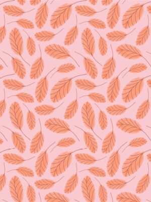 Orange Leaves Wrapping Paper 50x70 cm