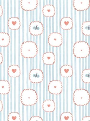 Striped Butterfly and Herats Wrapping Paper 50x70 cm