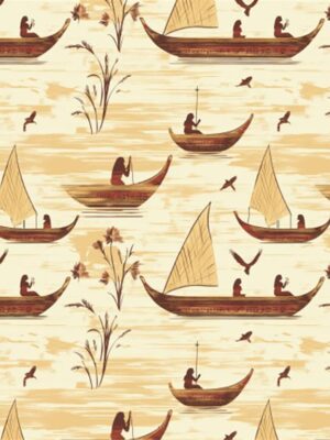 Ancient Boats Wrapping Paper 50x70 cm