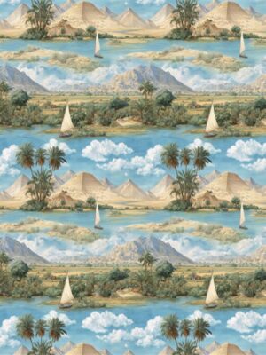 Nile and Sky Wrapping Paper 50x70 cm