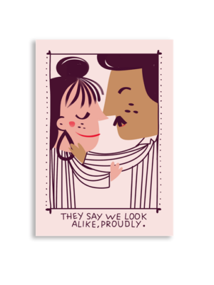 They Say We Look Alike Dad A6 Greeting Card 14.8 x 10.5cm