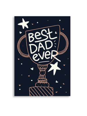 Best Dad Ever Award A6 Greeting Card 14.8 x 10.5cm