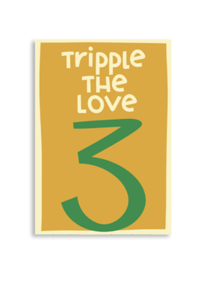Tripple The Love A6 Greeting Card 14.8 x 10.5cm