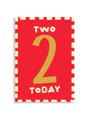 Two Today A6 Greeting Card 14.8 x 10.5cm