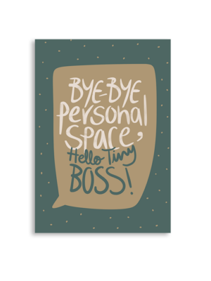Byebye Personal Space A6 Greeting Card 14.8 x 10.5cm