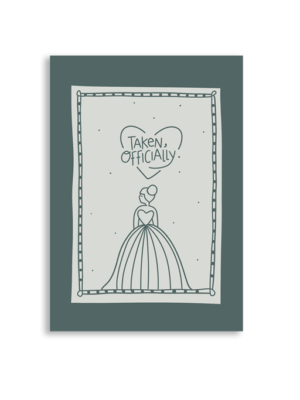 Taken Officially A6 Greeting Card 14.8 x 10.5cm