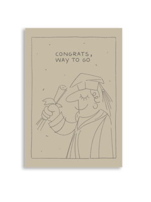 Congrats Way To Go A6 Greeting Card 14.8 x 10.5cm