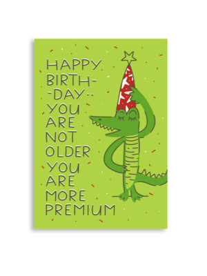Crocodile Happy Birthday A6 Greeting Card 14.8 x 10.5cm