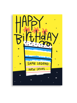 Same Legend Birthday A6 Greeting Card 14.8 x 10.5cm