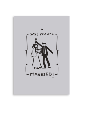 Yay You Are Married A6 Greeting Card 14.8 x 10.5cm