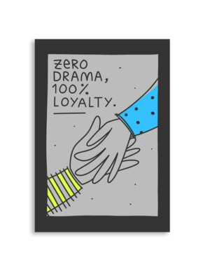 Zero Drama Friend A6 Greeting Card 14.8 x 10.5cm