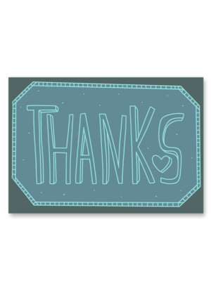 Thanks A6 Greeting Card 14.8 x 10.5cm
