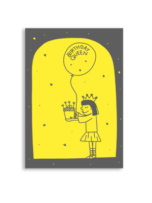 Birthday Queen A6 Greeting Card 14.8 x 10.5cm