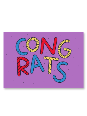 Congrats Colorful A6 Greeting Card 14.8 x 10.5cm