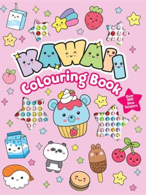 Gem Sticker Colouring Book :Kawaii