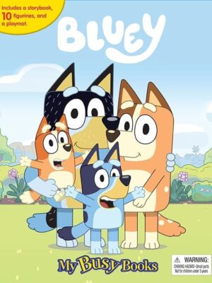 Bluey My Busy Books: Storybook, 10 Figurines, Playmat
