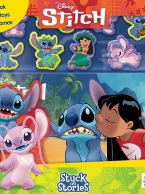 Disney Stitch Stuck on Stories: Storybook, 8 Suction Cups, 2 Board Games