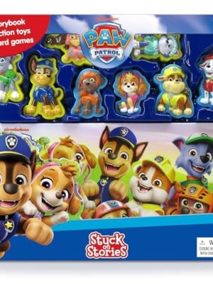 Nickelodeon PAW Patrol Stuck on Stories: Storybook, 8 Suction Cups, 2 Board Games