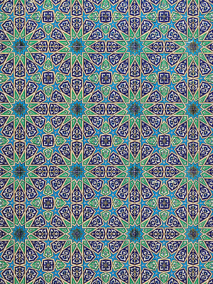 Blue x Green Round design 50*70 Wrapping Paper