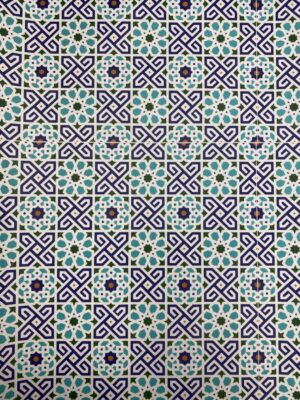 Blue x Green Square Design Wrapping Paper 50*70