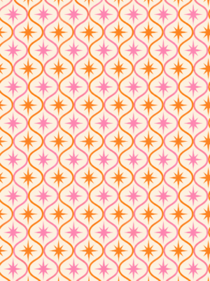 Pink Orange Stars 50*70 Wrapping Paper