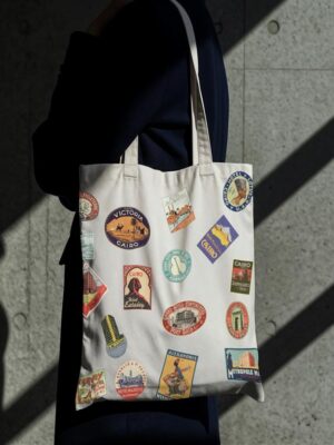 Vintage Egypt Travel Stickers Tote Bag