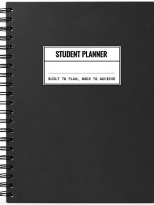 Black Undated Student Planner Hardcover