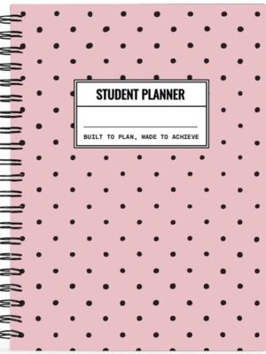 Pink Undated Student Planner Hardcover